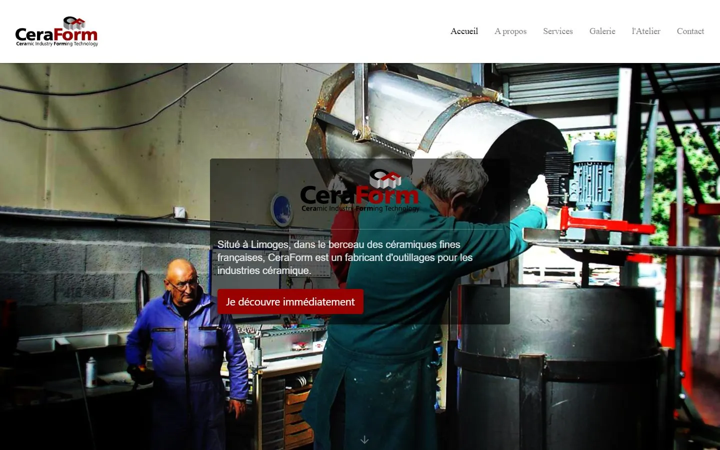 Home page of Ceraform's old website